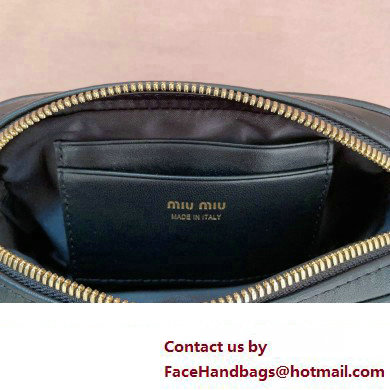 Miu Miu Matelasse nappa leather Pouch bag 5NE846 Black