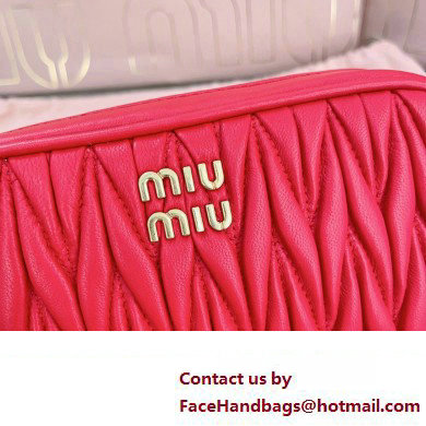 Miu Miu Matelasse nappa leather Pouch bag 5NE846 Red