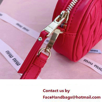 Miu Miu Matelasse nappa leather Pouch bag 5NE846 Red