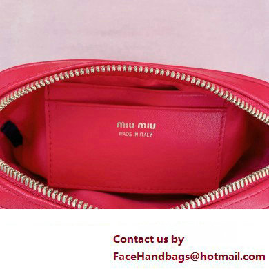 Miu Miu Matelasse nappa leather Pouch bag 5NE846 Red