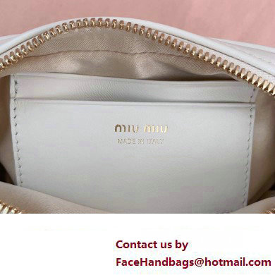 Miu Miu Matelasse nappa leather Pouch bag 5NE846 White