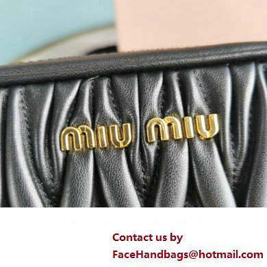 Miu Miu Matelasse nappa leather Shoulder bag 5BH118B Black