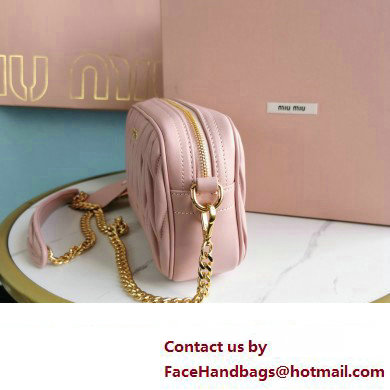 Miu Miu Matelasse nappa leather Shoulder bag 5BH118B Pink