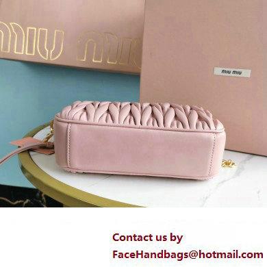 Miu Miu Matelasse nappa leather Shoulder bag 5BH118B Pink