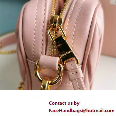 Miu Miu Matelasse nappa leather Shoulder bag 5BH118B Pink