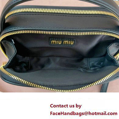 Miu Miu Matelasse nappa leather Shoulder bag 5BH229 Black