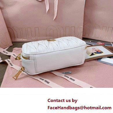 Miu Miu Matelasse nappa leather Shoulder bag 5BH229 White