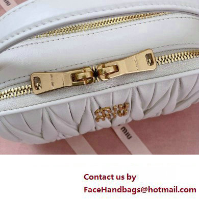 Miu Miu Matelasse nappa leather Shoulder bag 5BH229 White