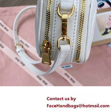 Miu Miu Matelasse nappa leather Shoulder bag 5BH229 White