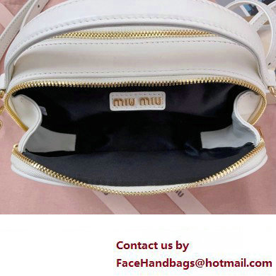 Miu Miu Matelasse nappa leather Shoulder bag 5BH229 White