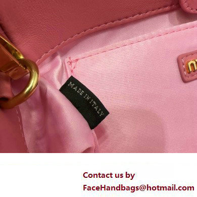 Miu Miu Matelasse nappa leather handbag 5BA259 Pink 2023