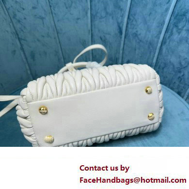 Miu Miu Matelasse nappa leather handbag 5BA259 White 2023