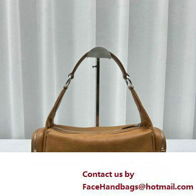 Miu Miu leather Pocket Shoulder bag 5631 Brown 2024