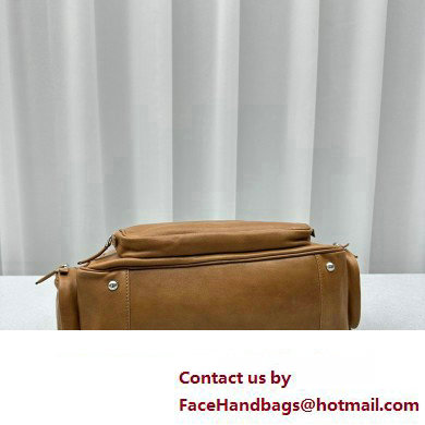 Miu Miu leather Pocket Tote bag 5628 Brown 2024