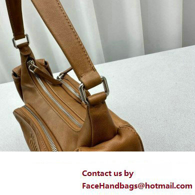 Miu Miu leather Pocket bag 5BC146 Brown 2024