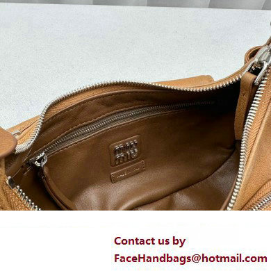 Miu Miu leather Pocket bag 5BC146 Brown 2024