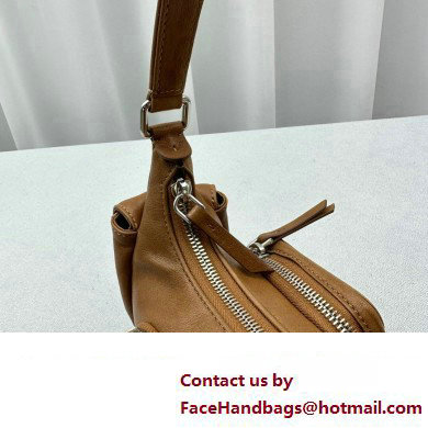 Miu Miu leather Pocket bag 5BC146 Brown 2024