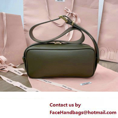 Miu Miu leather shoulder bag 5BC158 Green