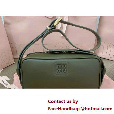 Miu Miu leather shoulder bag 5BC158 Green