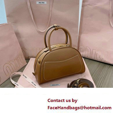 Miu Miu leather top-handle bag 5BB157 Brown