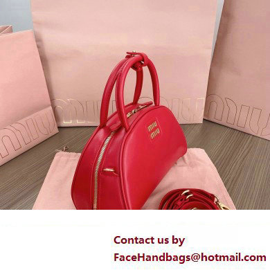 Miu Miu leather top-handle bag 5BB157 Red