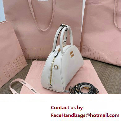 Miu Miu leather top-handle bag 5BB157 White