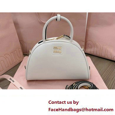 Miu Miu leather top-handle bag 5BB157 White