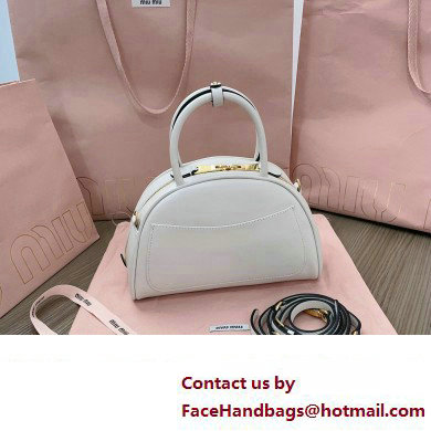 Miu Miu leather top-handle bag 5BB157 White