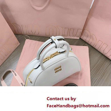 Miu Miu leather top-handle bag 5BB157 White