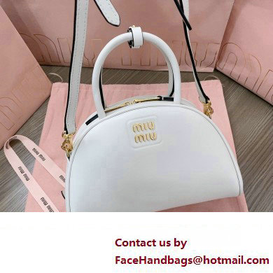 Miu Miu leather top-handle bag 5BB157 White