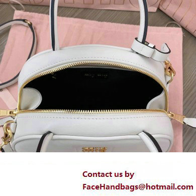 Miu Miu leather top-handle bag 5BB157 White