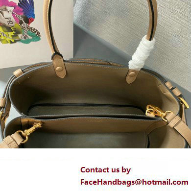 Prada Buckle medium leather handbag with double belt 1BA417 Camel 2024