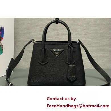 Prada Double leather mini bag 1BG443 Black 2024