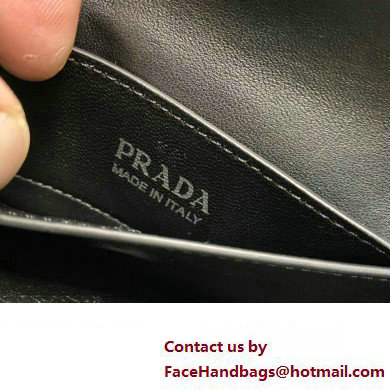 Prada Double leather mini bag 1BG443 Black 2024