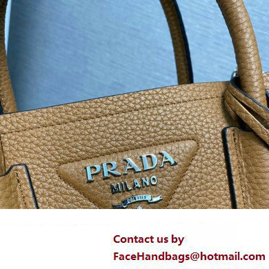 Prada Double leather mini bag 1BG443 Brown 2024