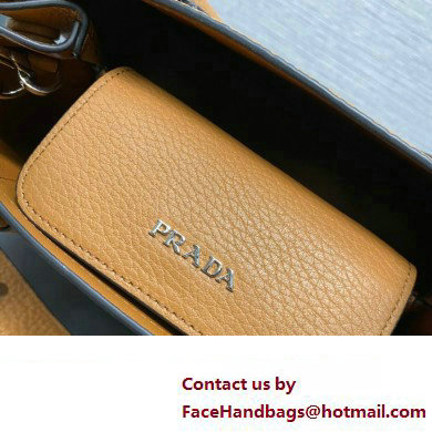 Prada Double leather mini bag 1BG443 Brown 2024