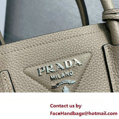 Prada Double leather mini bag 1BG443 Gray 2024