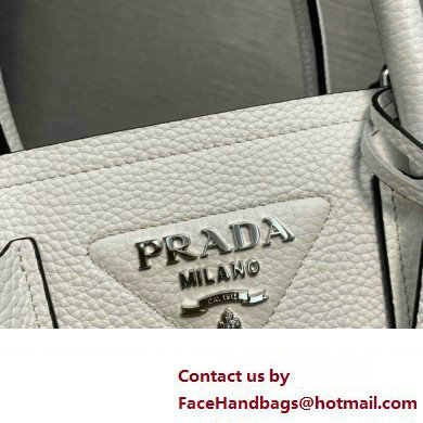 Prada Double leather mini bag 1BG443 White 2024