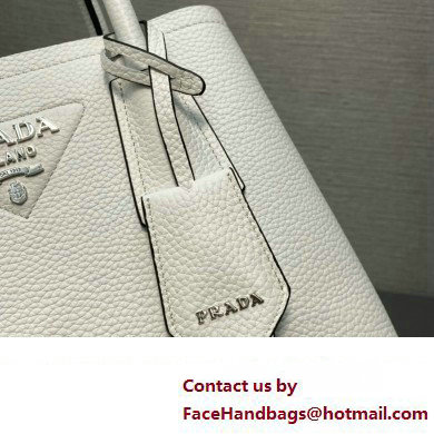 Prada Double leather mini bag 1BG443 White 2024