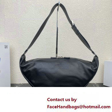 Prada Large leather Triangle bag 2VY007 Black 2023