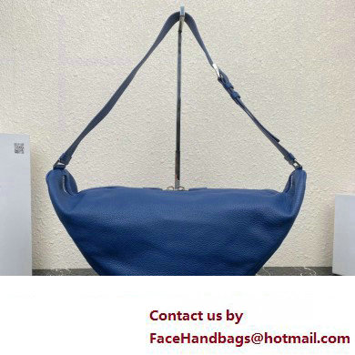 Prada Large leather Triangle bag 2VY007 Blue 2023