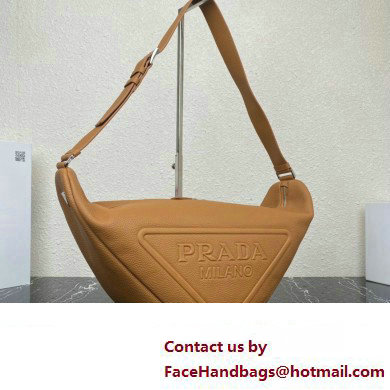 Prada Large leather Triangle bag 2VY007 Brown 2023 - Click Image to Close