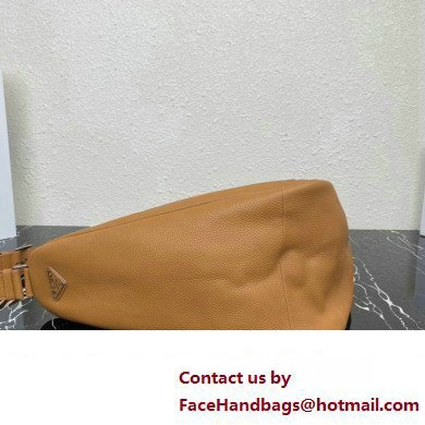 Prada Large leather Triangle bag 2VY007 Brown 2023