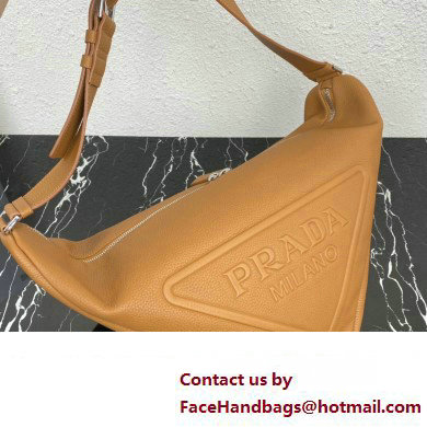 Prada Large leather Triangle bag 2VY007 Brown 2023