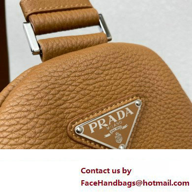 Prada Large leather Triangle bag 2VY007 Brown 2023