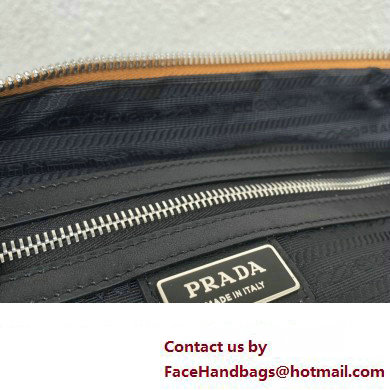 Prada Large leather Triangle bag 2VY007 Brown 2023