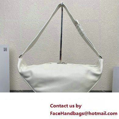 Prada Large leather Triangle bag 2VY007 White 2023