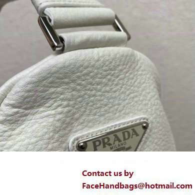 Prada Large leather Triangle bag 2VY007 White 2023