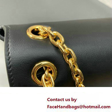 Prada Large leather shoulder bag 1BD368 Black 2024