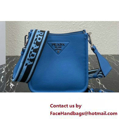 Prada Leather mini shoulder Bag 1BH191 Blue 2023 - Click Image to Close